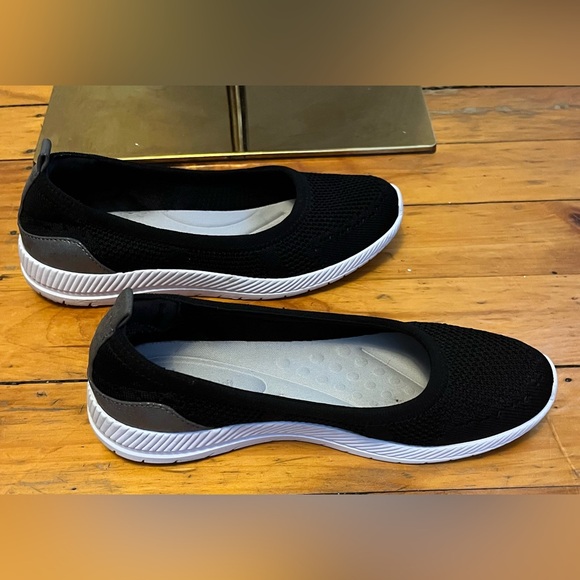 Easy Spirit Glitz Walking Shoe Slip On Black Breathable Flexible Arch Support 9 - Picture 5 of 10